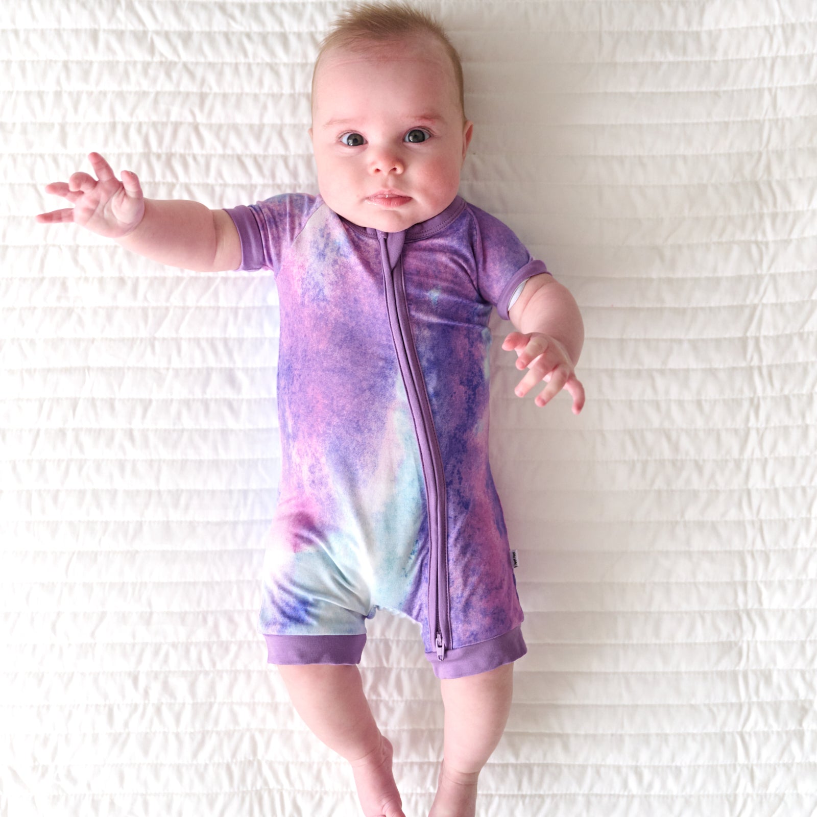 Purple Watercolor Shorty Zippy