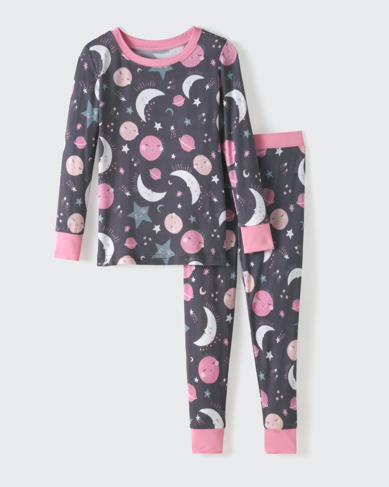 Pink To the Moon & Back Two-Piece Pajama Set