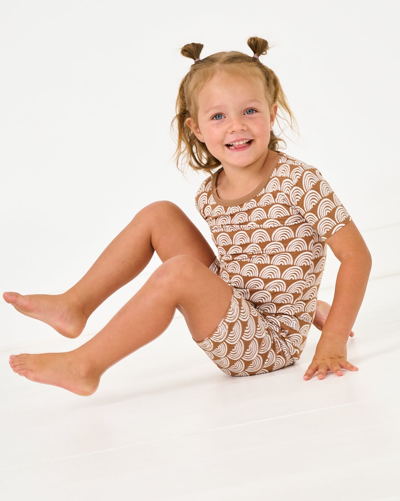 Rust Rainbows Two-Piece Short Sleeve & Shorts Pajama Set