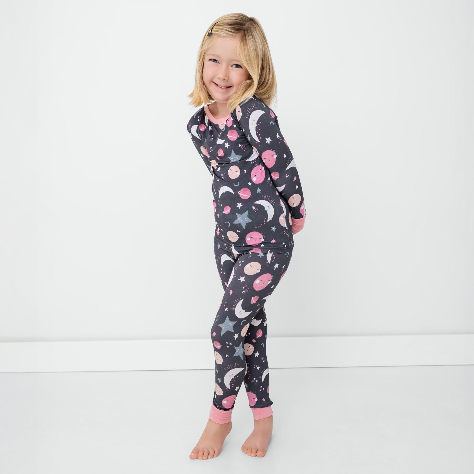 Pink To the Moon & Back Two-Piece Pajama Set