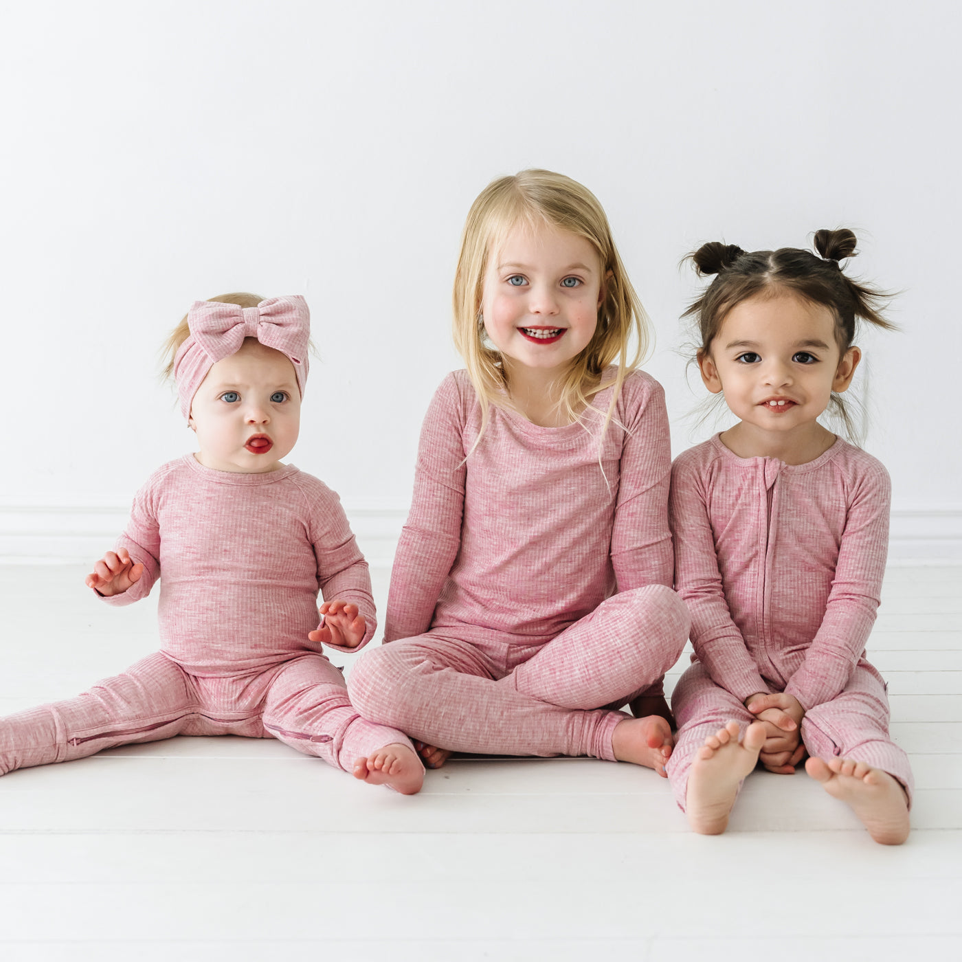 Heather Mauve Ribbed Two-Piece Pajama Set