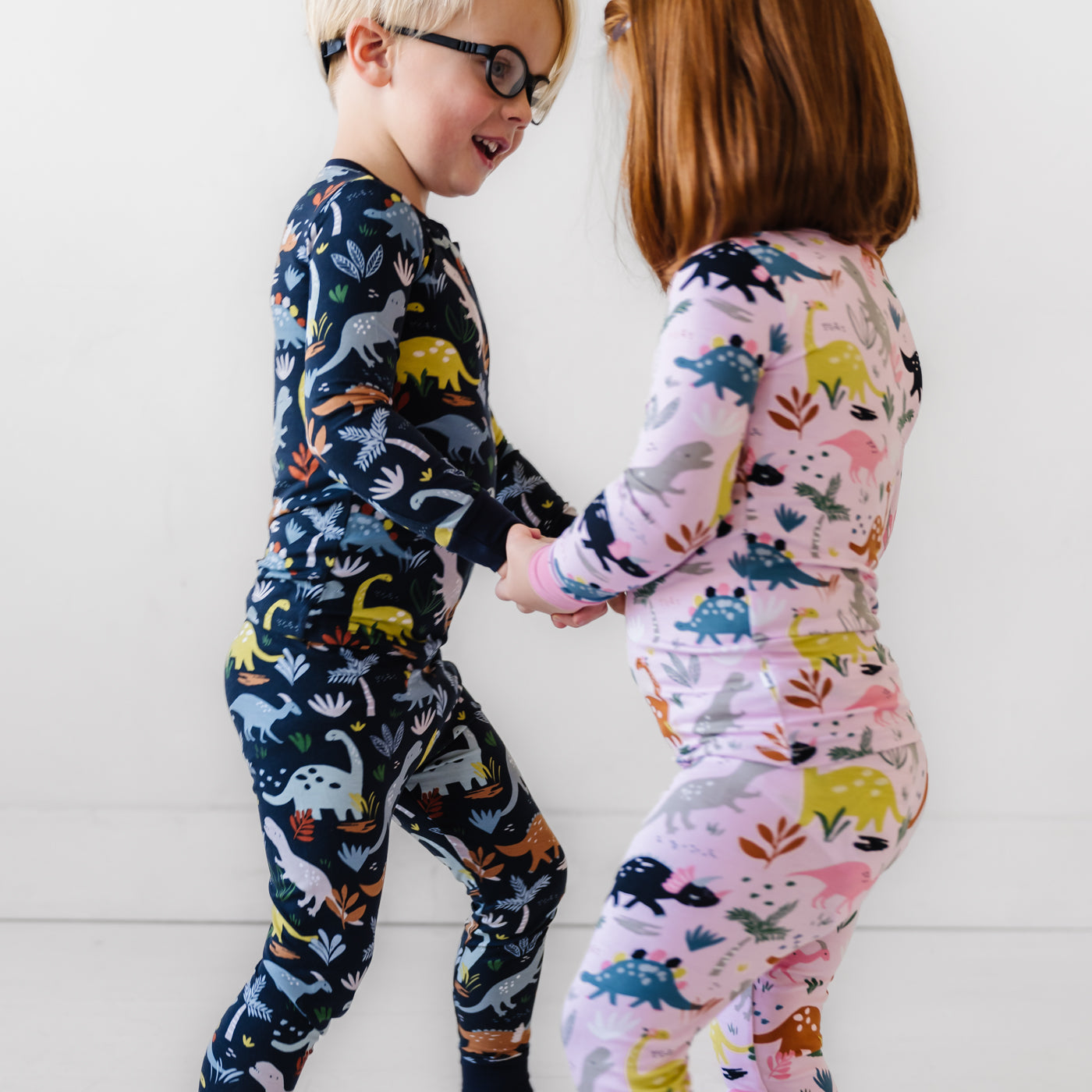 Navy Jurassic Jungle Two-Piece Pajama Set