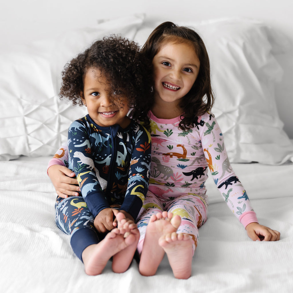 Pink Jurassic Jungle Two-Piece Pajama Set