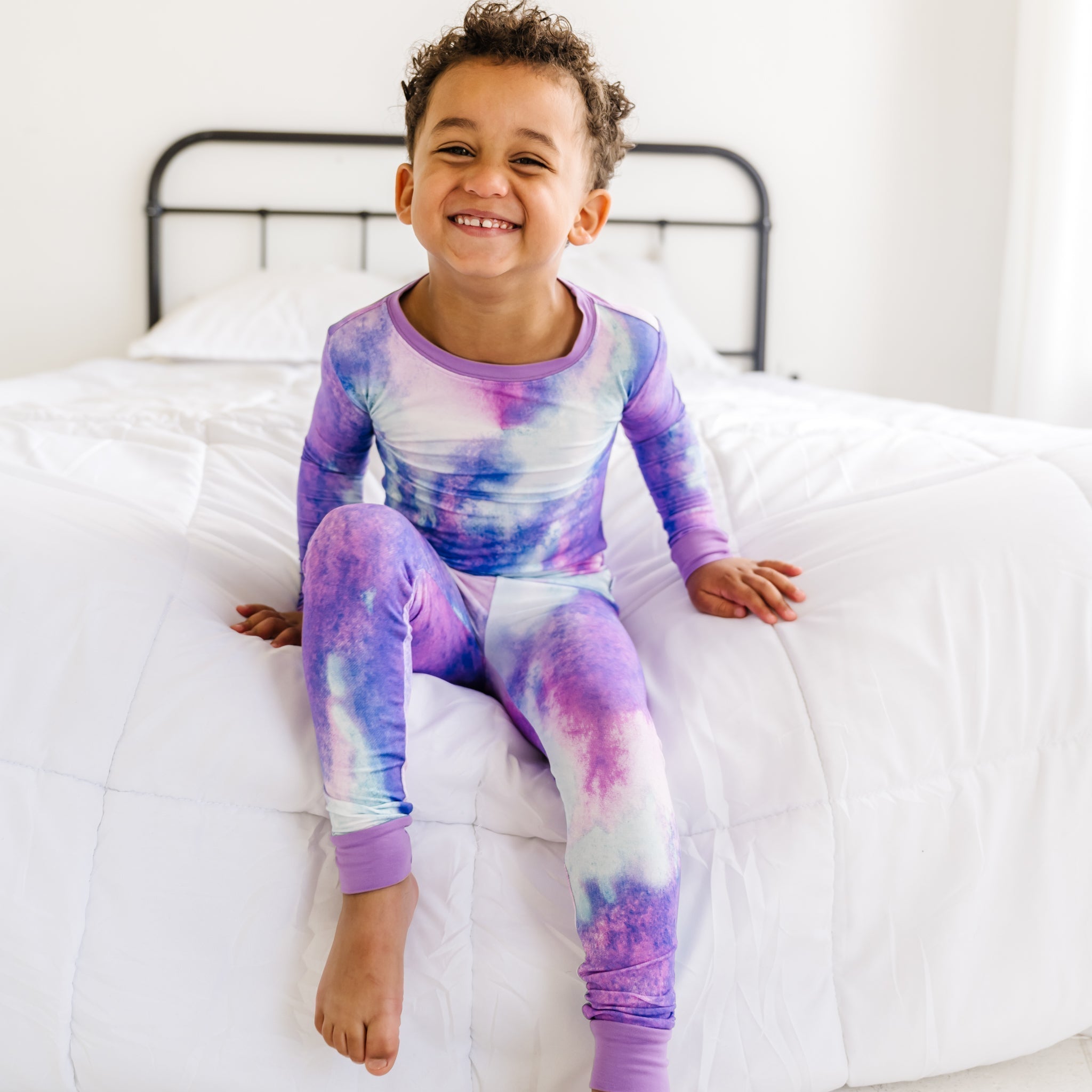 Purple Watercolor Two-Piece Pajama Set