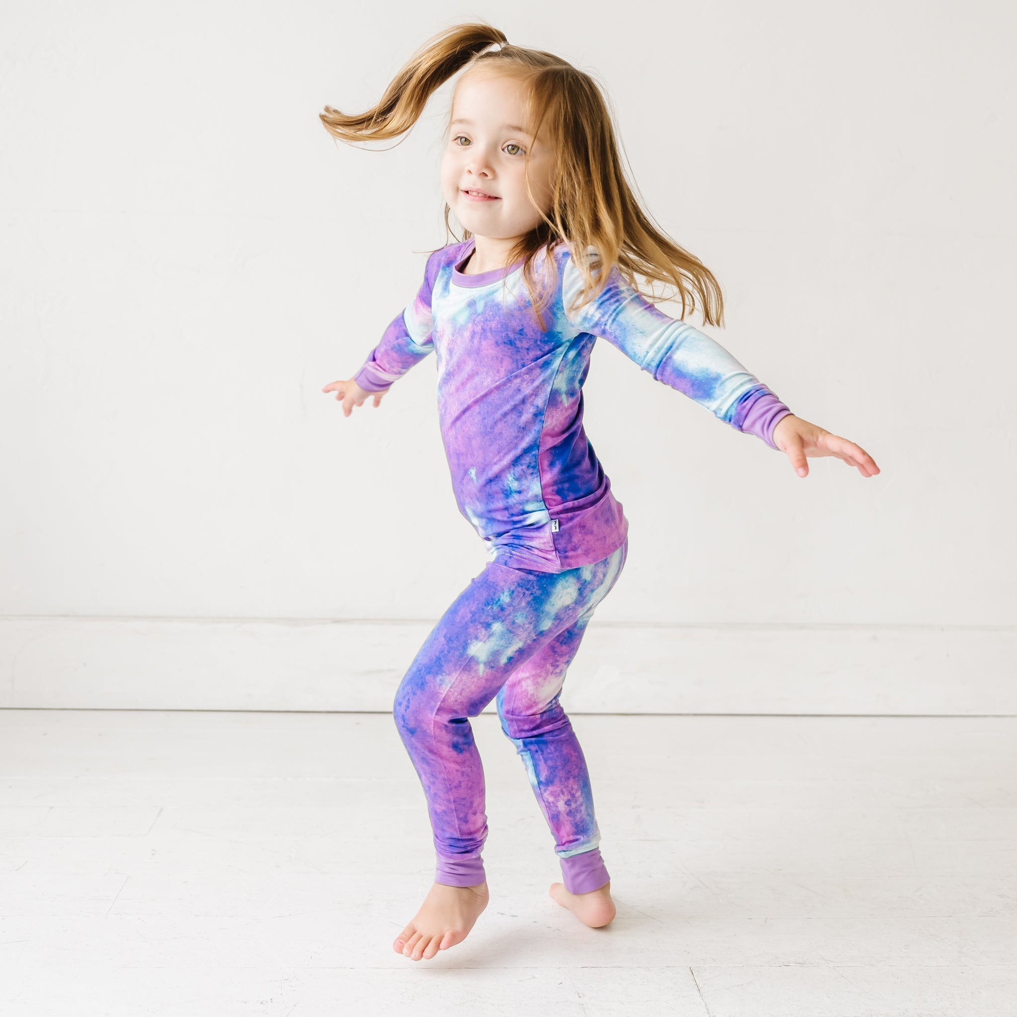 Purple Watercolor Two-Piece Pajama Set