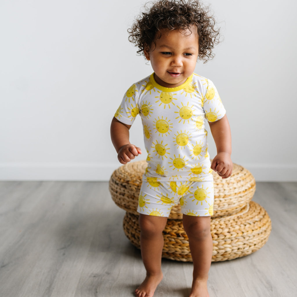 Sunshine Two-Piece Short Sleeve & Shorts Pajama Set