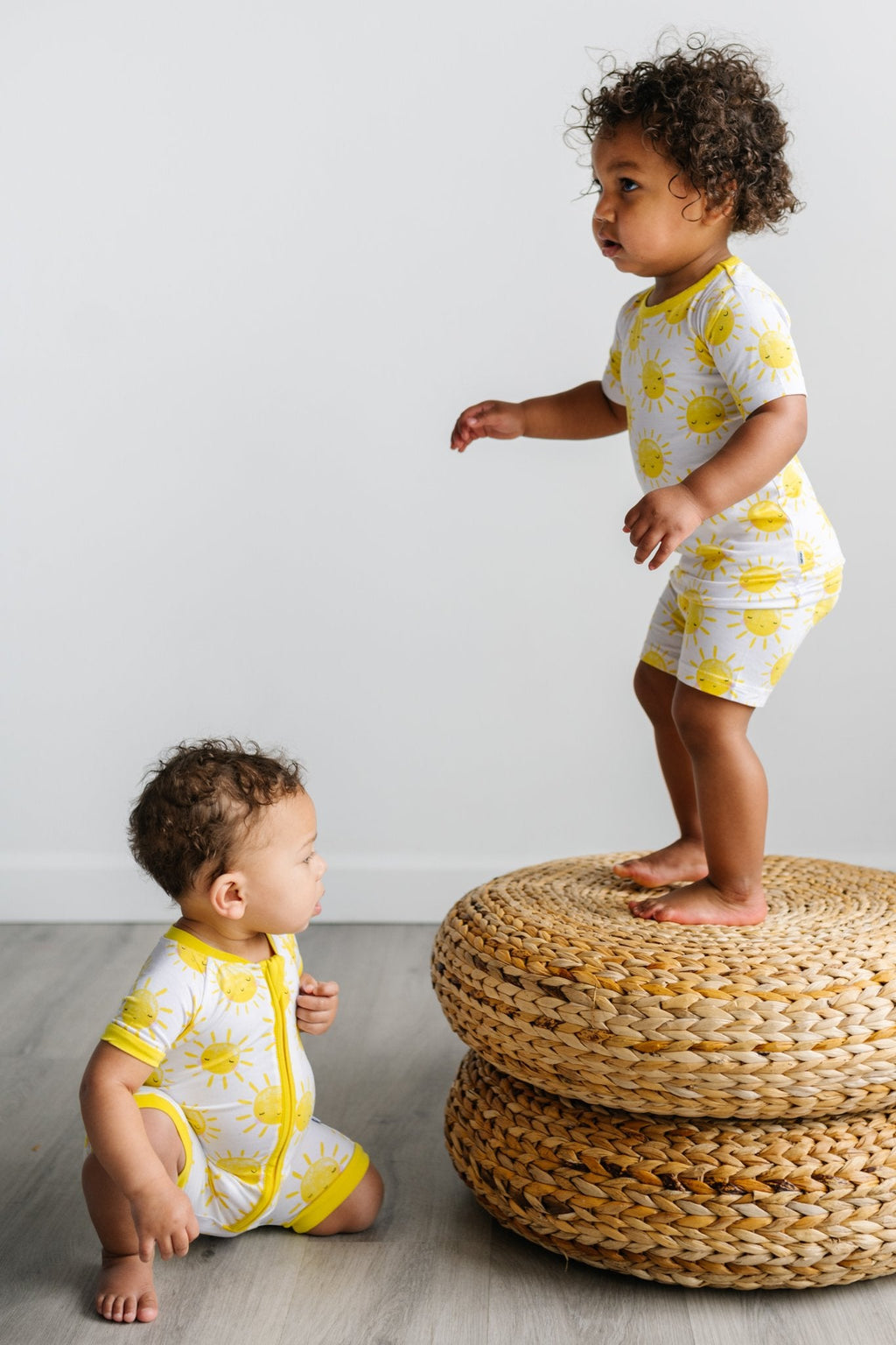 Sunshine Two-Piece Short Sleeve & Shorts Pajama Set