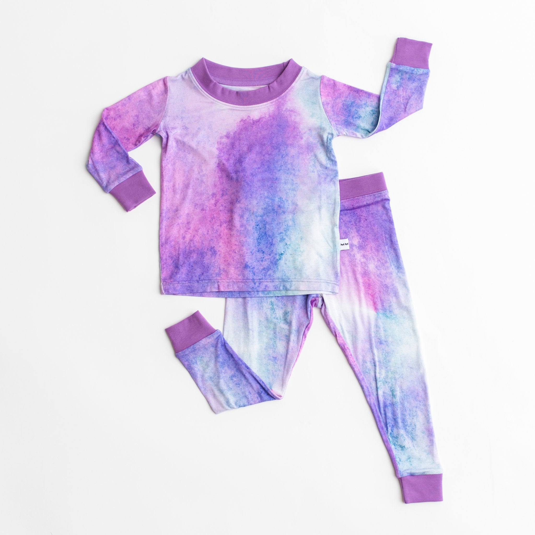 Purple Watercolor Two-Piece Pajama Set
